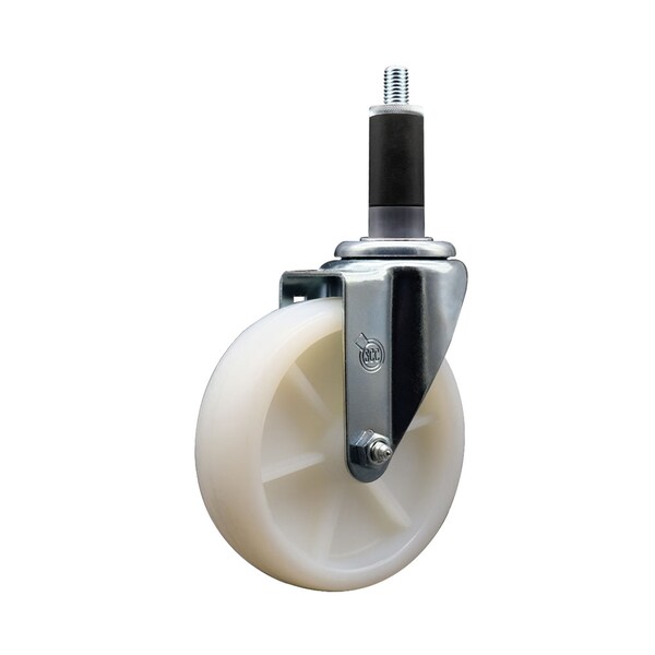 Service Caster 5'' SS Nylon Wheel Swivel 1-1/8'' Expanding Stem Caster SCC-SSEX20S514-NYS-118 - main